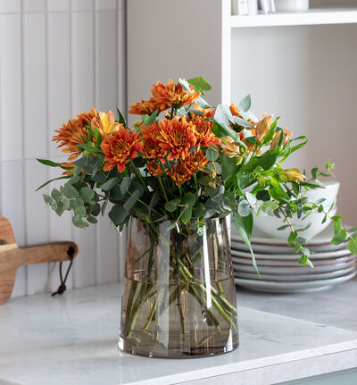 Glassvase Smoked gråbrun 20 cm Glassvase Smoked gråbrun 20 cm